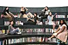 K-campus student reporters pose for a photo during a tour of the Amorepacific headquarters in Yongsan District, central Seoul, in late June. [PARK SANG-MOON]
