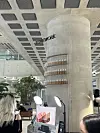 A “Tonework by Me” trial booth allows visitors to create their own foundation shades using AI technology at Amorepacific’s headquarters in Yongsan District, central Seoul. [SOFIA DEL FONSO]