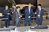 Canada’s Minister of National Defense Procurement Stephen Fuhr, second from right, listens to explanation from HD Hyundai official at HD Hyundai's Global Research & Development Center in Pangyo, Gyeonggi, on Feb. 4. [HD HYUNDAI]