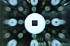 Industrial output fell in October on a marked decline in the production of the semiconductor sector. Pictured is a semiconductor displayed at the SEDEX semiconductor convention held in October. [NEWS1]