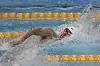 Hwang Sun-woo swims to win the 200-meter freestyle during the World Swimming Championships in Abu Dhabi, United Arab Emirates, on Friday. [AP/YONHAP]