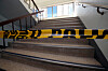 A police line is set up inside a buildling on Inha University campus in Incheon, where a 20-year-old female college student was found bleeding on Friday. [NEWS1]