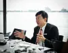 Samsung Biologics CEO John Rim speaks during a press conference held on Wednesday in San Diego, where the annual BIO International Convention 2024 took place from Monday to Thursday. [SAMSUNG BIOLOGICS]