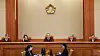Justices at the Constitutional Court on Oct. 26 in Jongno District, central Seoul. Yoo Nam-seok, the chief justice seats at the middle. [YONHAP]