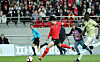 Son Heung-min, center, scores a goal in a friendly match against Colombia at Seoul World Cup Stadium in Mapo District, western Seoul on March. 26, 2019. [YONHAP]