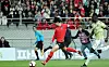Son Heung-min, center, scores a goal in a friendly match against Colombia at Seoul World Cup Stadium in Mapo District, western Seoul on March. 26, 2019. [YONHAP]