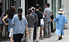 People line up to get a Covid-19 test at a screening clinic in Seocho District, southern Seoul, on Thursday. [NEWS1]