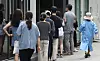 People line up to get a Covid-19 test at a screening clinic in Seocho District, southern Seoul, on Thursday. [NEWS1]