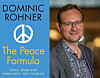 Book cover of ″The Peace Formula,″ left, and its author, economist Dominic Rohner [SCREEN CAPTURE]