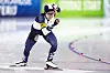 World No. 1 Kim Min-sun in action during the women's 500-meter race at the ISU Speed Skating World Cup in Heerenveen, Netherlands on Sunday. Kim went on to win the gold medal with a time of 37.21 seconds, 0.01 seconds behind her personal best set on Dec. 10, 2021. This comes as her second 500-meter gold medal in just 10 days after winning the women's 500 meters at Stavanger, Norway on Nov. 11. [EPA/YONHAP]