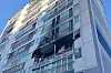 The ruined apartment that caught fire on Monday in Pohang, North Gyeongsang [NORTH GYEONGSANG FIRE SERVICE HEADQUARTERS]