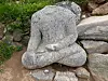Body of the Buddha statue in Gyeongju missing its head. [CULTURAL HERITAGE ADMINISTRATION]