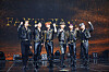 Monsta X poses before meeting with the press through an online showcase on Tuesday afternoon. [STARSHIP ENTERTAINMENT]