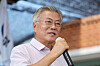 Former President Moon Jae-in attends a ceremony in South Jeolla on Aug. 8. [YONHAP]