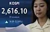 A screen in Hana Bank's trading room in central Seoul shows the Kospi opening on Monday. [YONHAP]