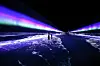 Media artwork ″Wave″ at the Arte Museum conjures up the image of a beach at night against a colorful sky. [D'STRICT]