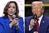 In this combination of photos taken in Pennsylvania, Democratic presidential nominee Vice President Kamala Harris speaks at a campaign event, Aug. 18, 2024, in Rochester, left, and Republican presidential nominee former President Donald Trump speaks during a campaign event, Aug. 19, 2024, in York. [AP]