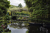 The Japanese-inspired water garden of Claude Monet's house, French impressionist painter who lived from 1883 to 1926, waits ahead of the re-opening, in Giverny, west of Paris, Monday May 17, 2021. Lucky visitors who'll be allowed back into Claude Monet's house and gardens for the first time in over six months from Wednesday will be treated to a riot of color, with tulips, peonies, forget-me-nots and an array of other flowers all competing for attention. [AP/YONHAP]