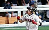 Heo Kyoung-min rounds the bases after hitting a three-run home run against the NC Dinos at Jamsil Baseball Stadium in southern Seoul on Wednesday. [NEWS1]