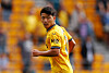 Wolverhampton Wanderers' Hwang Hee-chan in action during a match against Brighton at the Molineux in Wolverhampton, England on Saturday. Hwang scored his opening goal of the 2023-24 Premier League season in the game, with Wolves ultimately losing 4-1 to Brighton.  [REUTERS/YONHAP]
