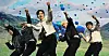 Boy band ONF performs its new song ″Love Effect″ on Wednesday at a press showcase held at Shinhan pLay Square in western Seoul for its seventh EP of the same title. The album marks the band's first new album since all five members began their military duties in December 2021 and finished last June. [NEWS1]