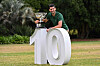 Novak Djokovic celebrates with the Norman Brookes Challenge Cup trophy a day after his victory against Greece's Stefanos Tsitsipas in the men's singles final match of the Australian Open tennis tournament in Melbourne on Sunday. [YONHAP]