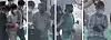 Four suspects enter the Cheongju District Court on Monday to attend a warrant hearing. They were suspected of organizing protests against the government's plan to procure stealth fighter jets after receiving orders from North Korea. [NEWS1]