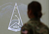 The insignia of the United States Space Forces Korea can be seen in this photograph taken of the command's establishment at a ceremony held on Osan Air Base in Pyeongtaek, Gyeonggi, on Dec. 14. [JOINT PRESS CORPS]