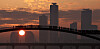 People see the New Year’s first sunrise on Seonyudo Bridge at Seonyudo Park in Yeongdeungpo District in western Seoul on Monday. [NEWS1]