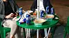 46-year-old Jung Ji-young enjoys typical Han River park food with his friends in Yeouido Han River Park on May 21 around 9 p.m. [HALEY YANG]