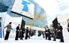 South and North Korean officials unveil the plaque at the opening ceremony of the Inter-Korean Liaison Office inside the Kaesong Industrial Complex in September 2018, 140 days after it was agreed upon in the Panmunjom Declaration. [YONHAP]