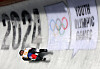 Korea's Kim So-yoon is competing in the luge team relay at the Gangwon 2024 Winter Youth Olympics in Pyeongchang, Gangwon on Tuesday. [YONHAP]