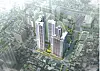 The photo shows an aerial view of Hillstate Dongin Central which is located in Jung District, Daegu. [HYUNDAI E&C]