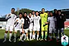 Gimcheon Sangmu FC players pose for a picture after winning 1-0 against Bucheon FC on Sunday at Bucheon Stadium in Bucheon, Gyeonggi, to earn a promotion to the first division. [KLEAGUE]