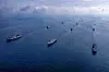 South Korean and U.S. warships engaging in combined drills in waters off Pohang, North Gyeongsang, on March 22. [KOREA NAVY]