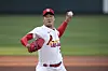 St. Louis Cardinals starting pitcher Kim Kwang-hyun throws during the first inning of a baseball game against the Cincinnati Reds on June 4 in St. Louis. [AP/YONHAP]