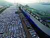 Vehicles await loading onto a Hyundai Glovis car carrier vessel. [HYUNDAI GLOVIS]