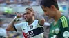 Paris Saint-Germain's Neymar celebrates scoring a goal during a preseason game against Jeonbuk Hyundai Motors at Busan Asiad Stadium in Busan on Thursday. [ONE FOOTBALL]