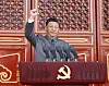 Chinese President Xi Jinping celebrates the 100th anniversary of the founding of the Communist Party of China (CPC) during a speech at Tiananmen Square on July 1. [YONHAP]
