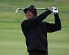 Tiger Woods watches his second shot on the second hole during a pro-am before the Genesis Invitational at Riviera Country Club on Wednesday in Pacific Palisades, California.  [AFP/YONHAP]