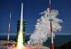 The Korea Space Launch Vehicle-II, or Nuri, takes off from Naro Space Center in Goheung County, South Jeolla, on June 21. [JOINT PRESS CORP]