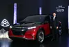 Mercedes-Benz Korea CEO Thomas Klein poses next to the Mercedes-Maybach EQS Concept during an online press conference held Tuesday. [MERCEDES-BENZ KOREA]