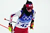 Kim Seon-su competes in the women's 7.5-kilometer sprint at the National Biathlon Center in Zhangjiakou, China on Friday. [REUTERS/YONHAP]