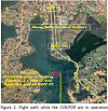 Fight path image from a preliminary report on the Jeju Air crash on Dec. 29. [AVIATION AND RAILWAY ACCIDENT INVESTIGATION BOARD]