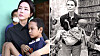 Korean first lady Kim Keon-hee, left, holds a Cambodian child with congenital heart disease in Phnom Penh on Nov. 12. Audrey Hepburn holds a child during a visit to a Unicef-assisted feeding center in Baidoa, Somalia, in 1992. [PRESIDENTIAL OFFICE/UNICEF]