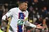 Paris Saint-Germain's Kylian Mbappe celebrates after scoring a goal during a Coupe de France match against Pays de Cassel at the Bollaert-Delelis stadium in Lens, France on Monday. [AFP/YONHAP]