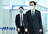 Industry Minister Lee Chang-yang arrives at Incheon International Airport, west of Seoul, to leave for the United States on Tuesday. [YONHAP]