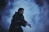 Kim Woo-bin plays 5-8, a deliveryman who supplies ordinary people with oxygen and necessities for survival, in an apocalyptic dystopia in Netflix series ″Black Knight″ [NETFLIX]