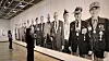 Visitors to the Photo Exhibition “Project Solider -- Searching for Korean War veterans” look at portraits of Korean War veterans taken by Rami Hyun, a Korean photographer, at the Busan City Office Exhibition Hall on Tuesday. About 70 photos are in the 12-day exhibition from Oct. 12 to 23. [SONG BONG-GEUN]