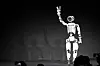 Atlas, a humanoid robot by Hyundai Motor-backed Boston Dynamics, waves as it makes its debut at the CES 2026 in Las Vegas on Jan. 6. [NEWS1]